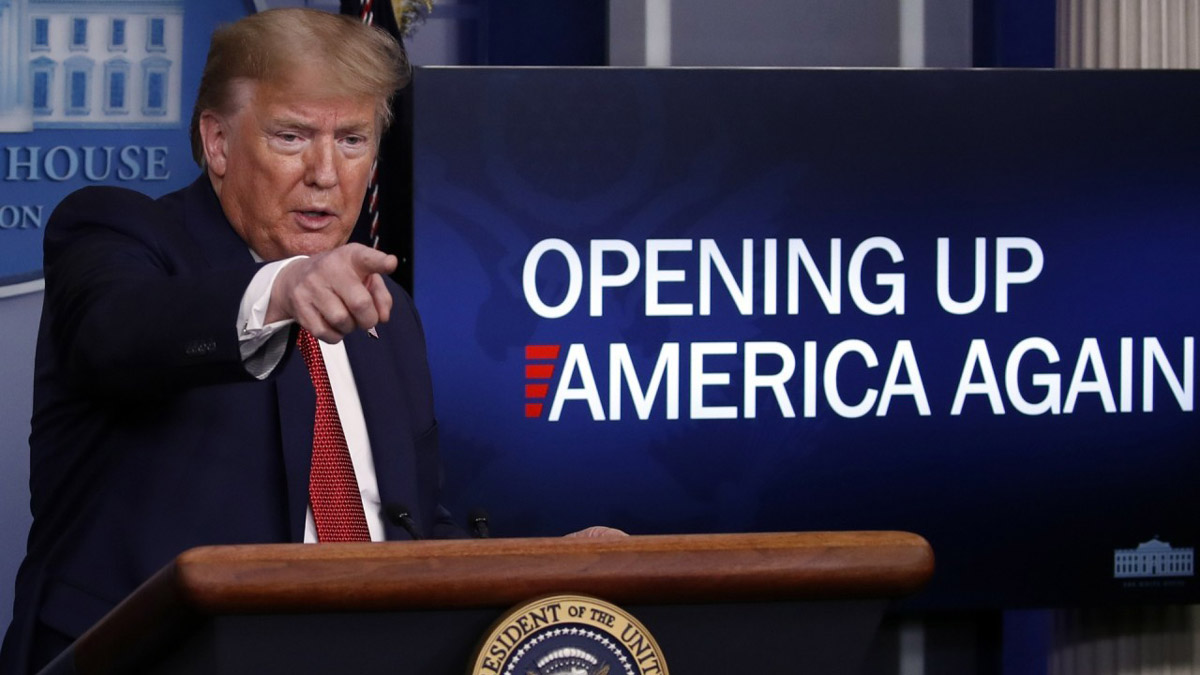 Дональд Трамп обнародовал план поэтапного восстановления США после коронавируса