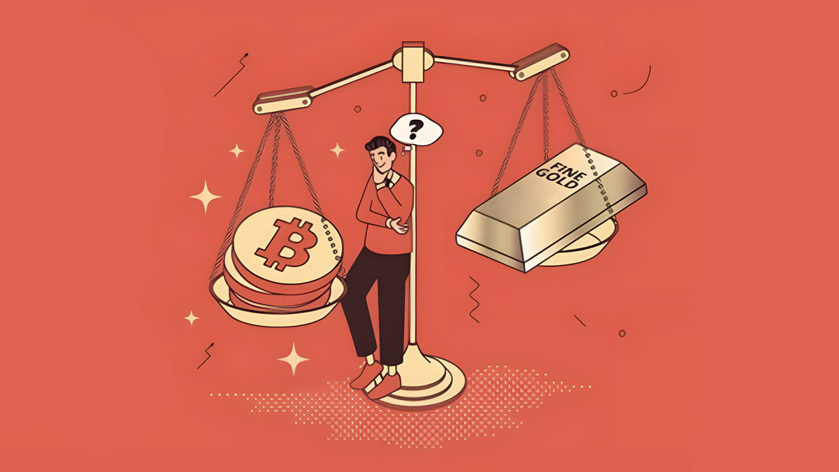 Соотношение биткоина к золоту упало на 50% в 2025 году